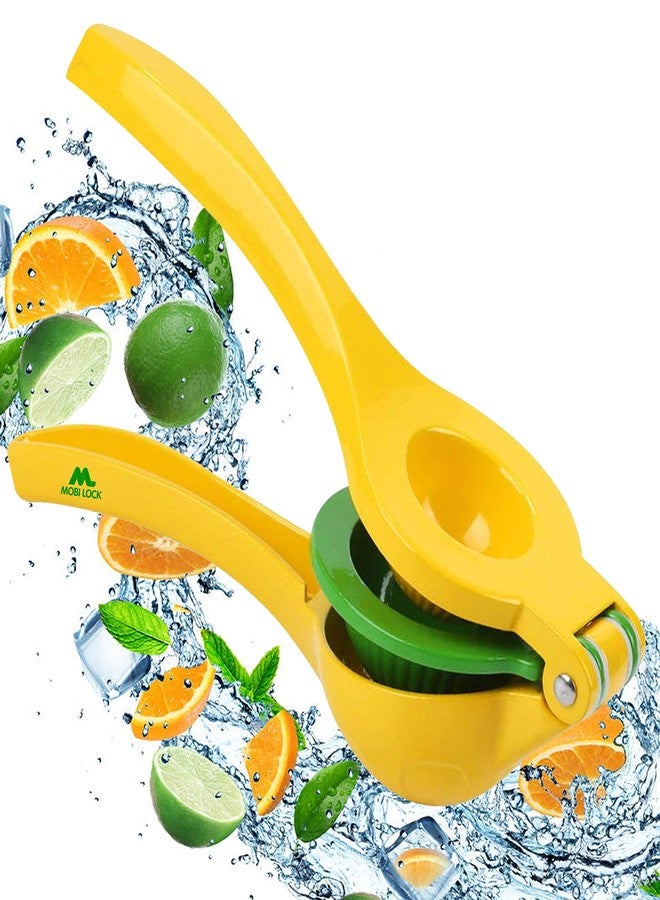 Mobi Lock Lemon Lime Orange Juice Squeezer Manual Citrus Press - Aluminum Alloy Mexican Elbow - Easy to Use, with Bonus Recipe Guide - Image 2
